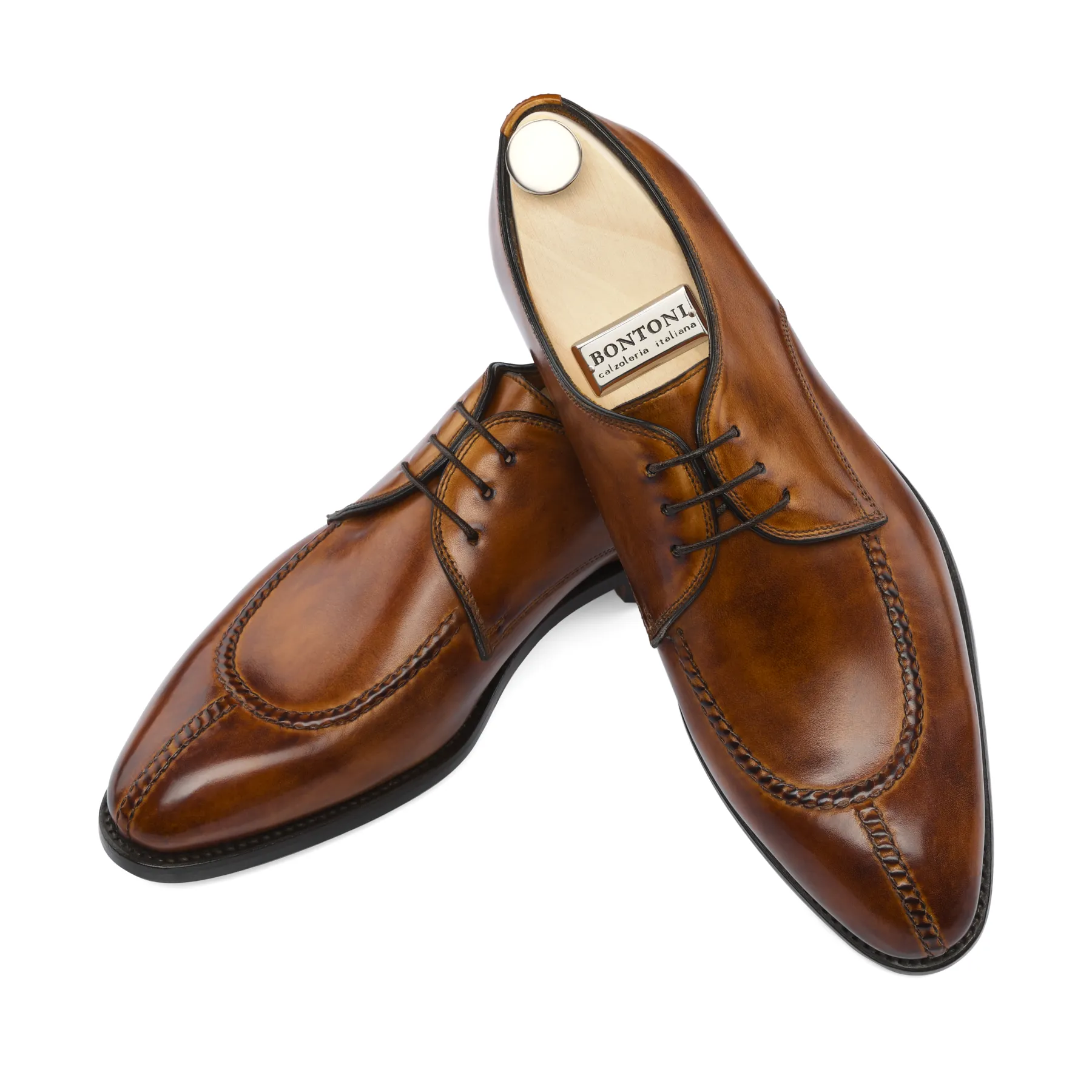 "Magnifico New" Three-Eyelet Split Toe Derby with Hand-Stitched Details
