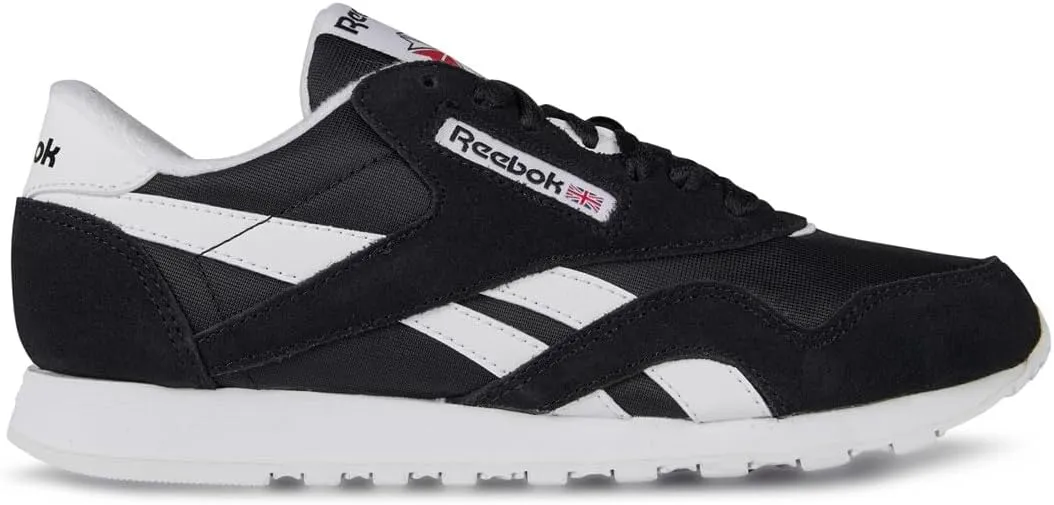 Reebok Men's Classic Nylon Trainers, Cblack Ftwwht Ftwwht, 4.5 Men