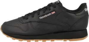 Reebok Women's Classic Leathers Sneaker, Black, 26.0 cm