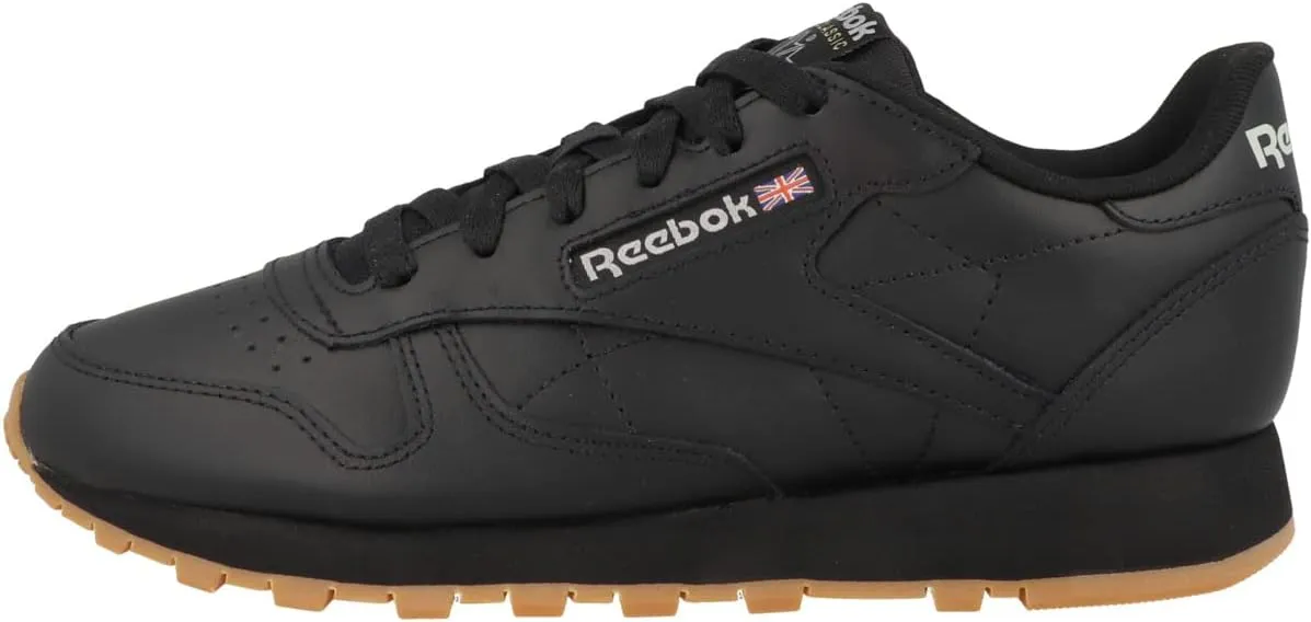Reebok Women's Classic Leathers Sneaker, Black, 26.0 cm