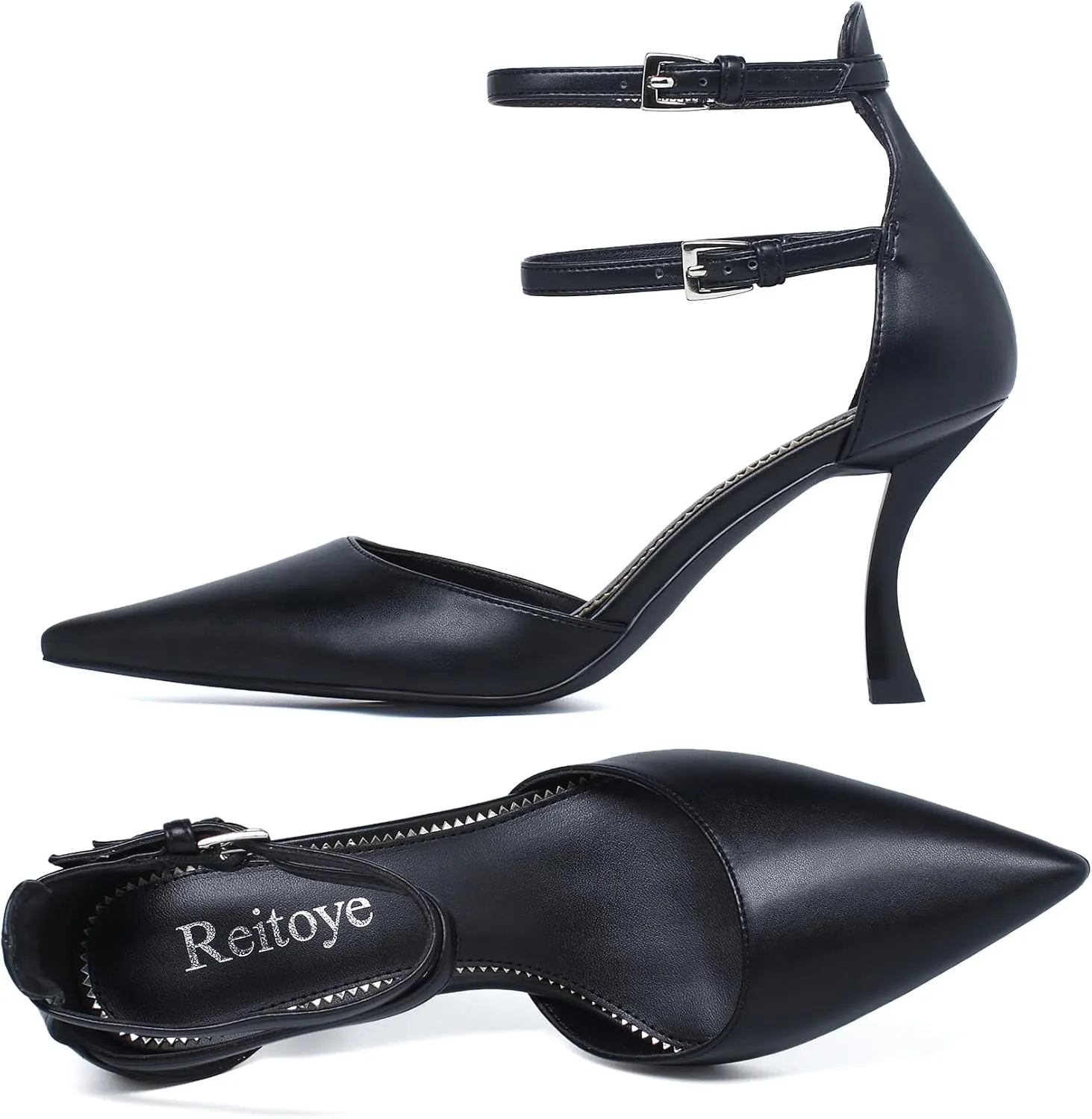 Reitoye Women's Stiletto High Heel Pumps Sexy Pointed Toe Dress Pump Heels
