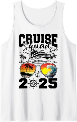 Retro Cruise Squad 2025 Sunglasses Summer Break Vacation Tank Top