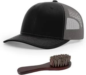 Richardson 112 Trucker XL Structured Classic Adjustable Snapback Hat Bundle with THP Hat & Clothing Brush Extra Large