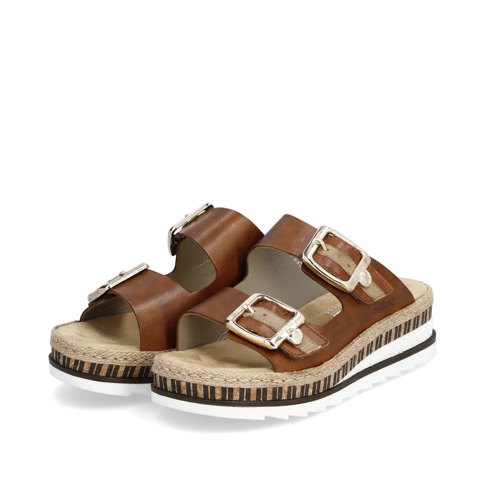Rieker Ladies Mule Wedge Platform Sandal V7955-24