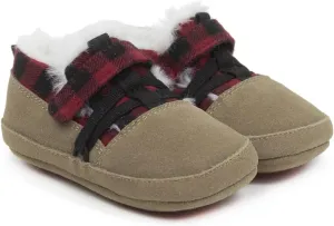 Robeez Baby Boys First Kicks, Blake Rust Suede, 6-9 Months