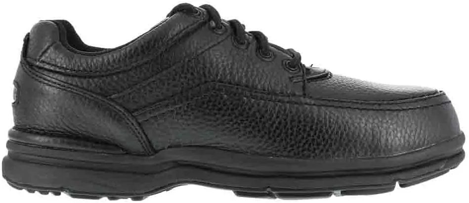 Rockport Works Black Steel Toe, SD, Men's World Tour 5 Eye Tie Casual Moc Toe Oxford