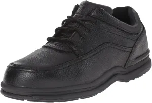 Rockport Works Black Steel Toe, SD, Men's World Tour 5 Eye Tie Casual Moc Toe Oxford