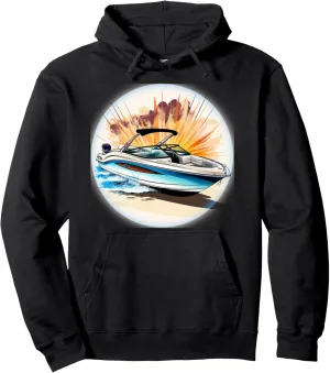 Sea Ray Boat Apparel | Sea Ray Sunset Print On Front Pullover Hoodie