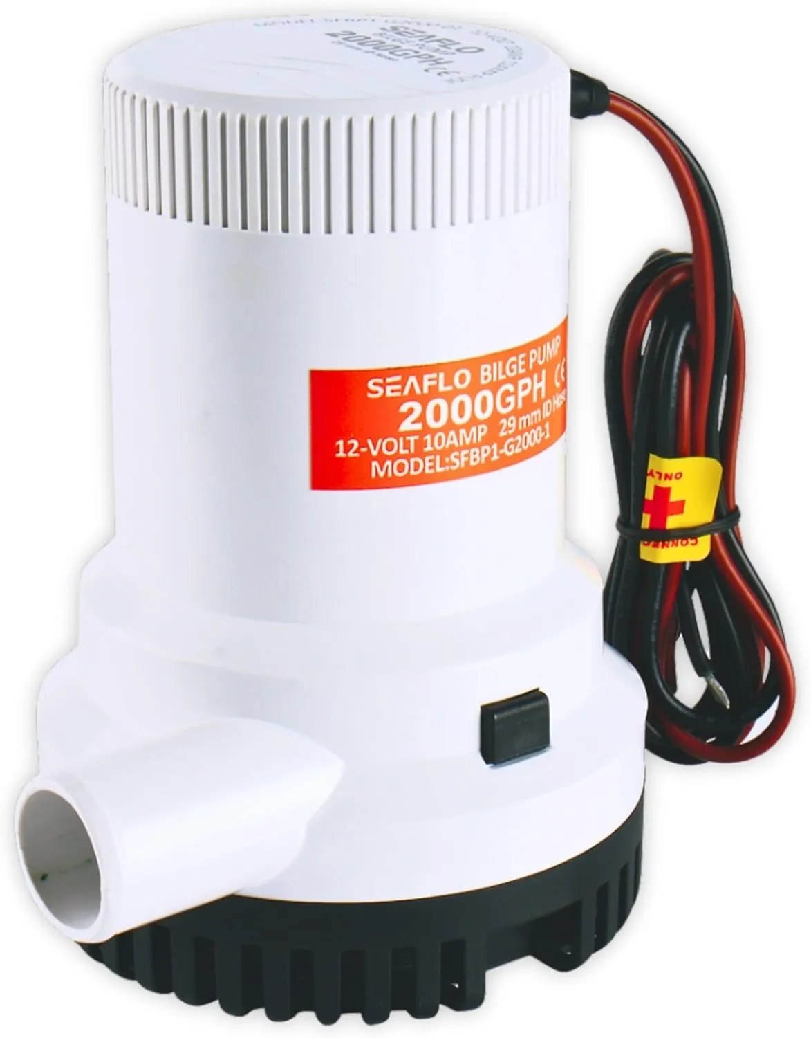 SEAFLO 01 Series 2000 GPH Bilge Pump – 12V, 1-1/8" Outlet, Marine Submersible Pump with Anti-Airlock Protection, CE & Rohs Certified, 4-Year Warranty | Reliable for Boats and Marine Applications