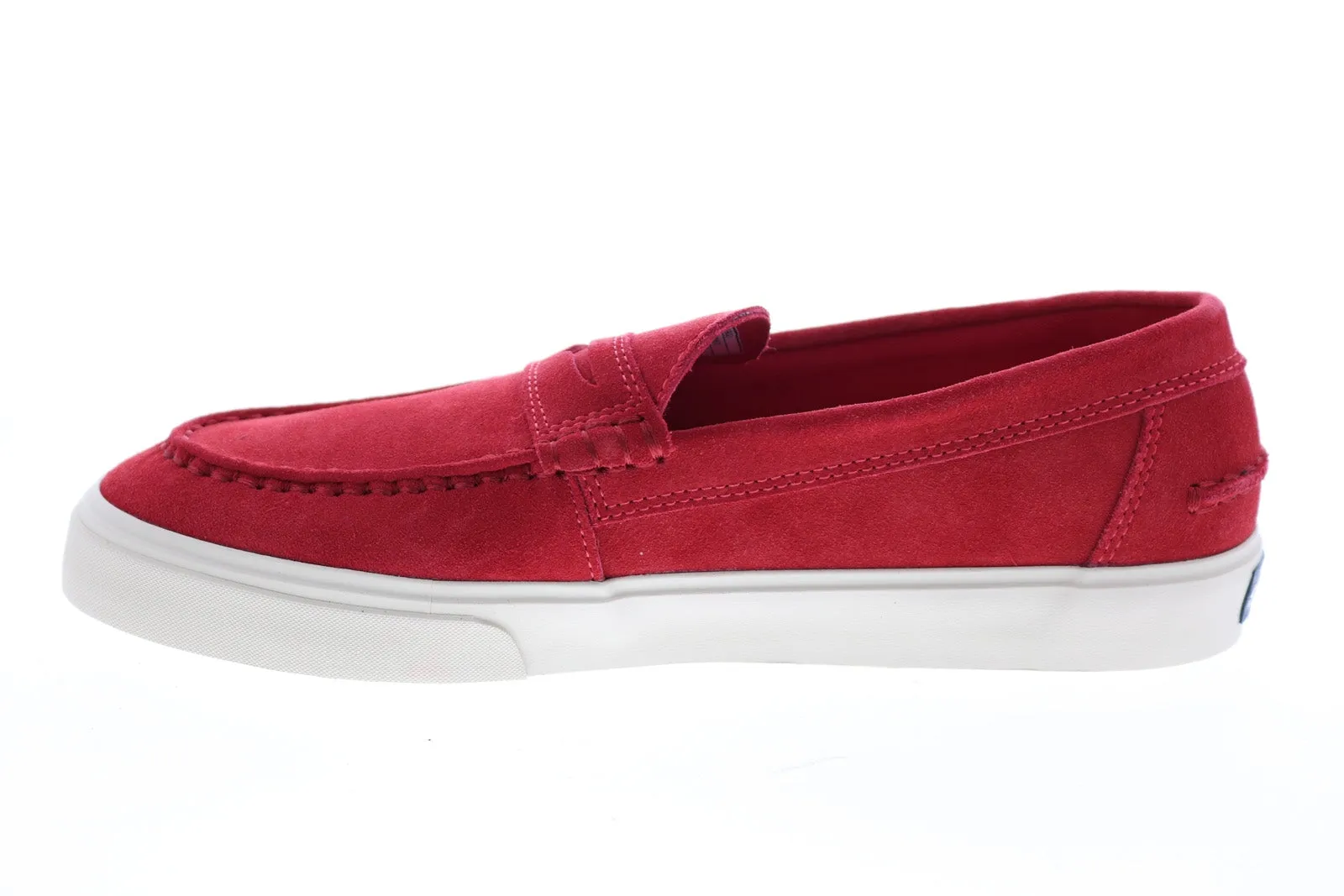 Sebago Manitou 751112W Mens Red Suede Loafers & Slip Ons Moccasin Shoes