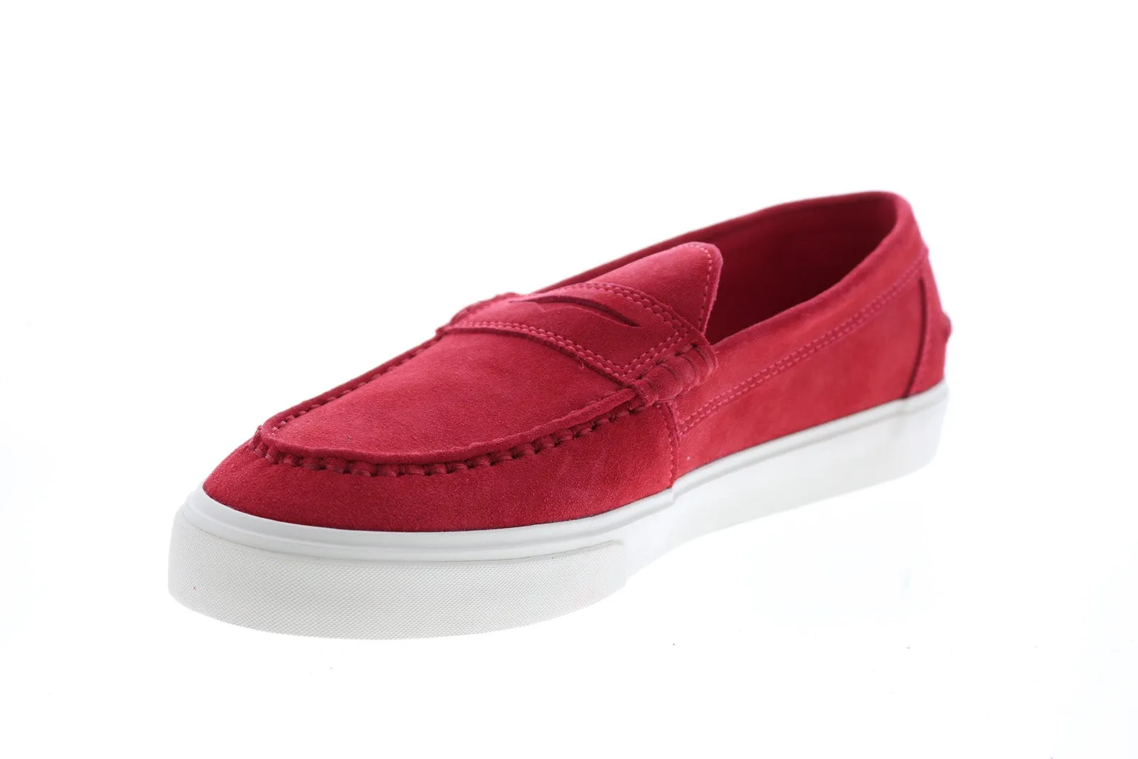 Sebago Manitou 751112W Mens Red Suede Loafers & Slip Ons Moccasin Shoes