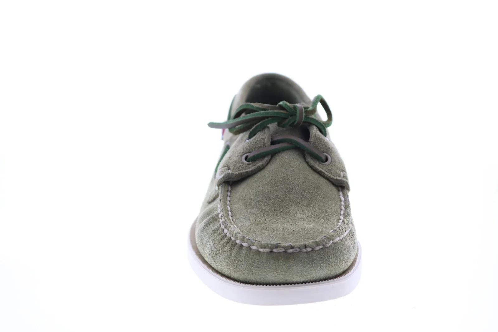 Sebago Portland Flesh Out 7111PTW Mens Green Loafers & Slip Ons Boat Shoes