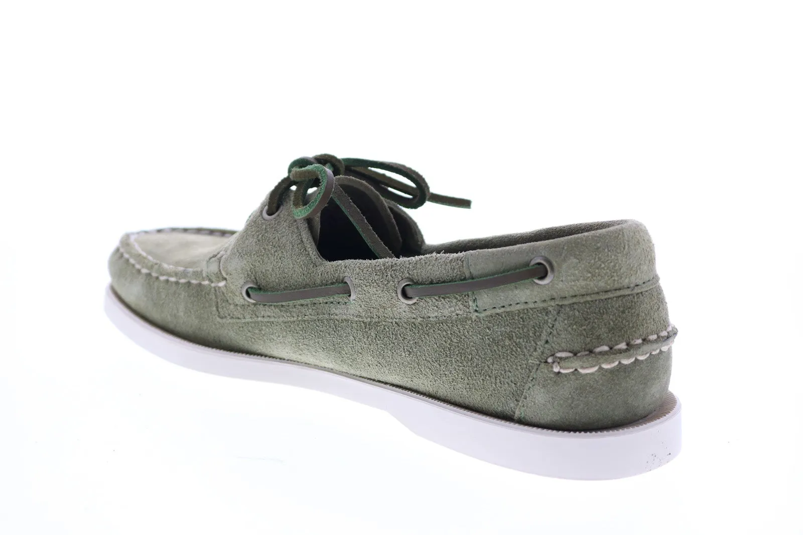 Sebago Portland Flesh Out 7111PTW Mens Green Loafers & Slip Ons Boat Shoes