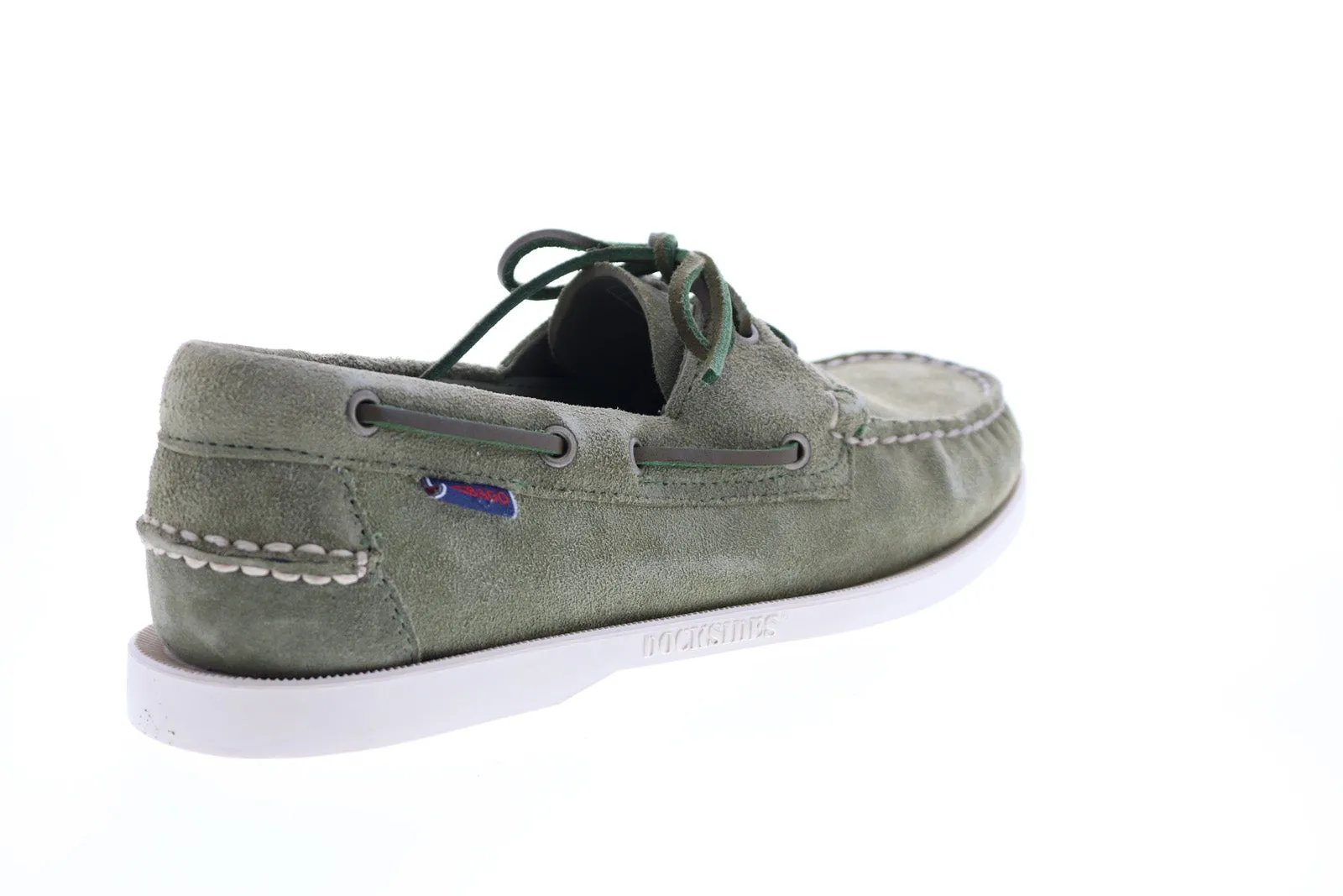Sebago Portland Flesh Out 7111PTW Mens Green Loafers & Slip Ons Boat Shoes