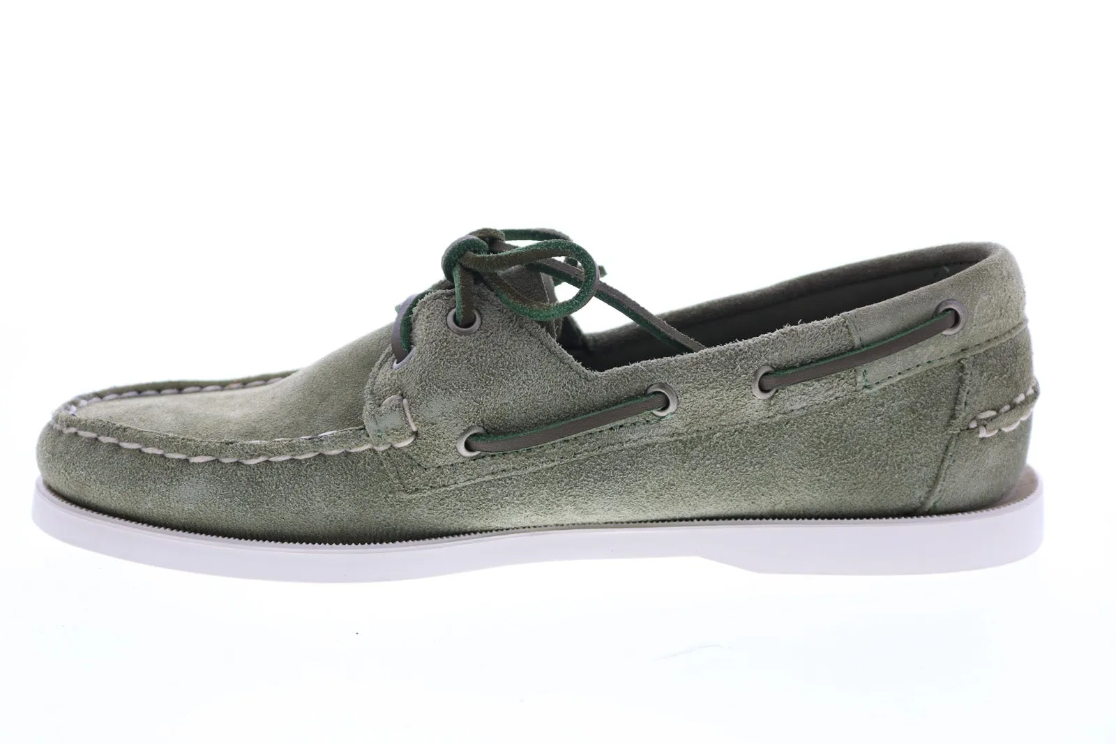 Sebago Portland Flesh Out 7111PTW Mens Green Loafers & Slip Ons Boat Shoes