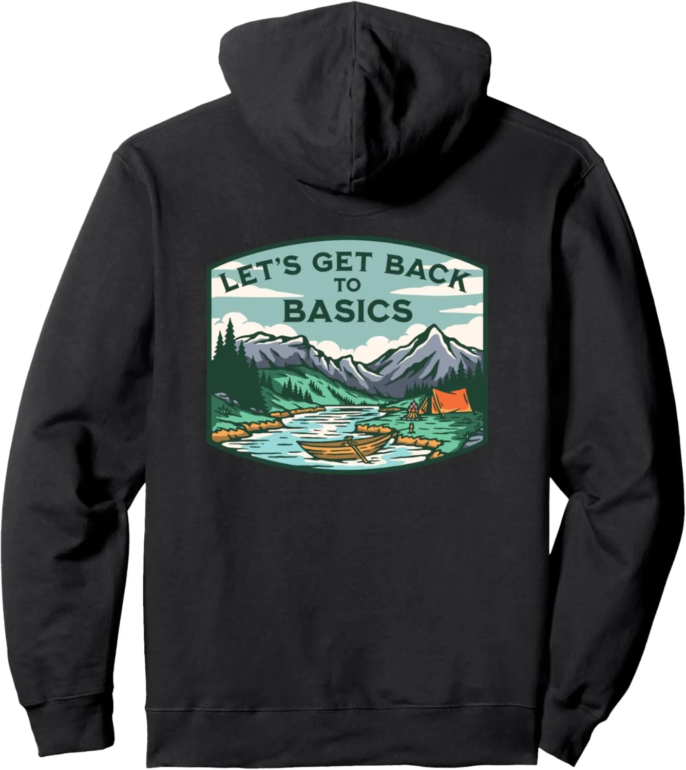 Serene Camping Lakeside Design For Nature Lovers Pullover Hoodie
