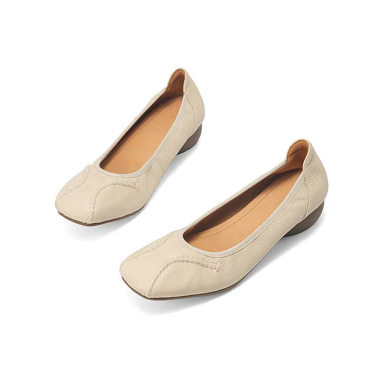 Sheepskin Casual Ballet Low Heel Pump Women's Shoes