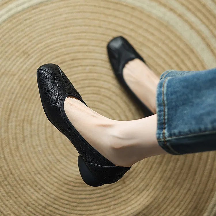 Sheepskin Casual Ballet Low Heel Pump Women's Shoes
