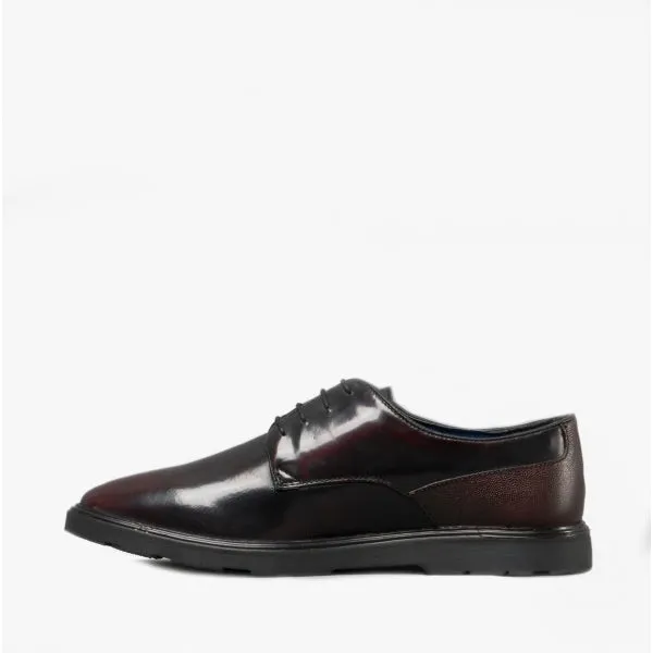 Silver Street London RUSKIN Mens Leather Derby Shoes Oxblood