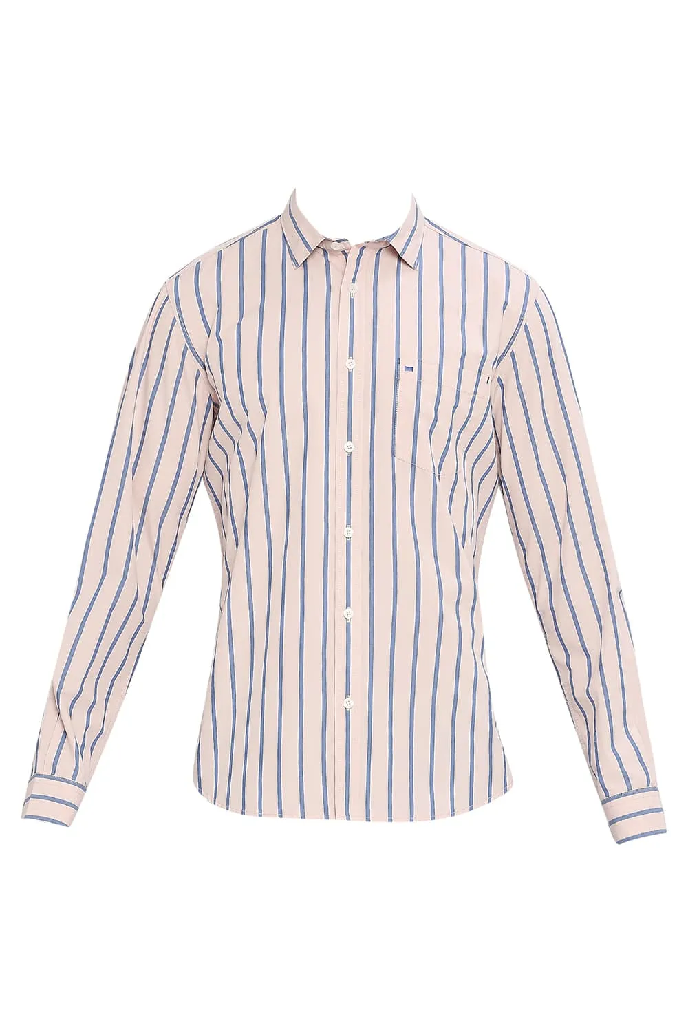 Slim Fit Cotton Stripe Shirt