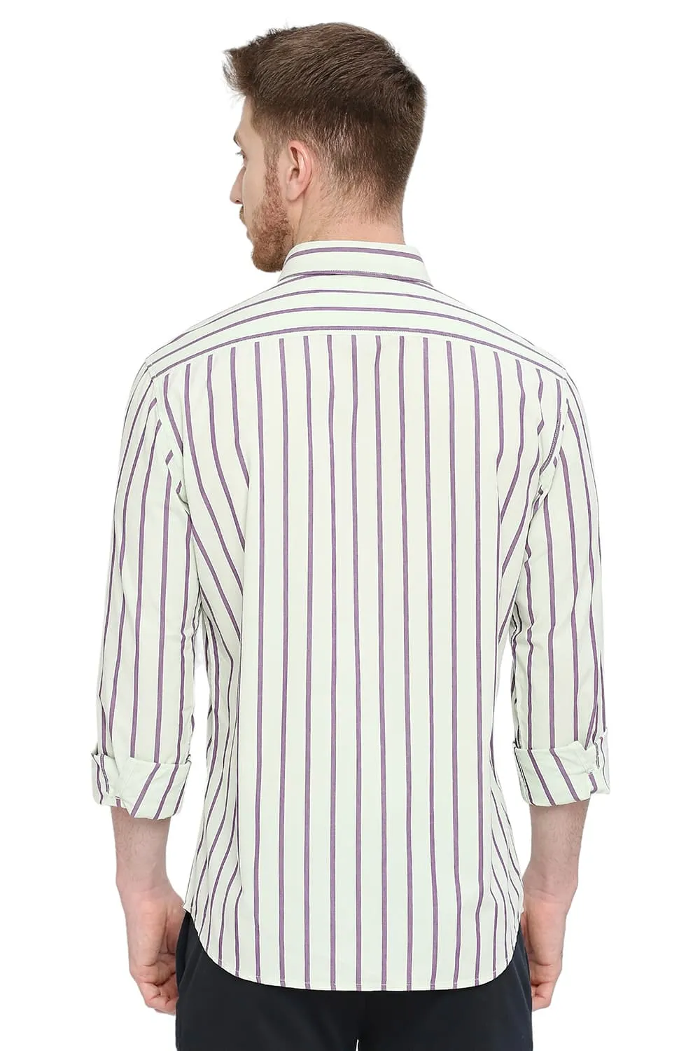 Slim Fit Cotton Stripe Shirt