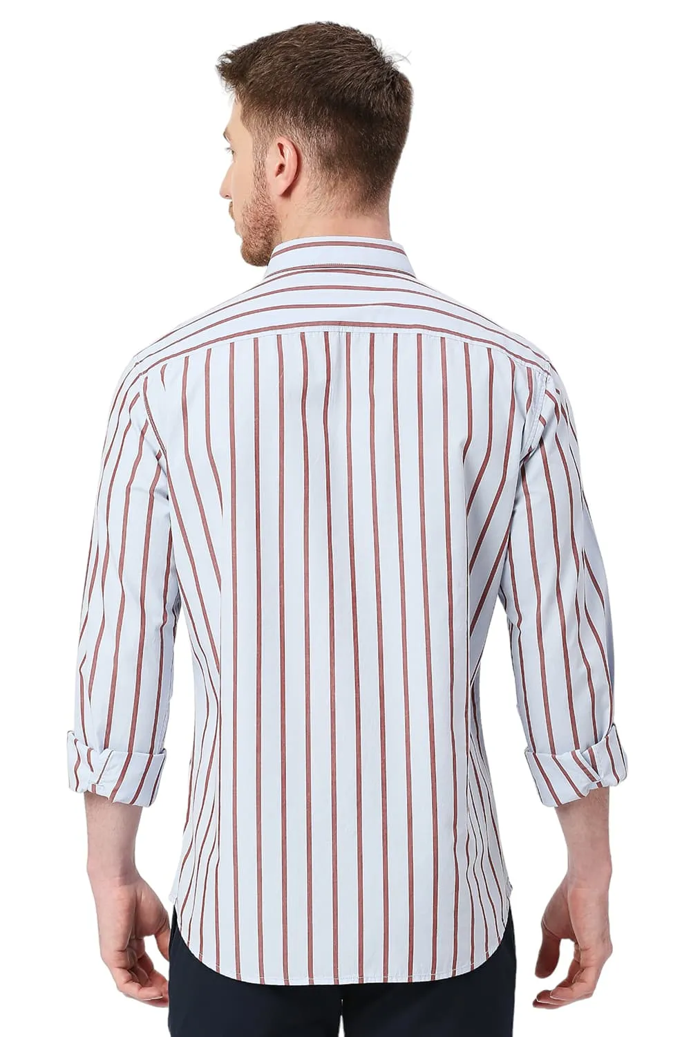 Slim Fit Cotton Stripe Shirt