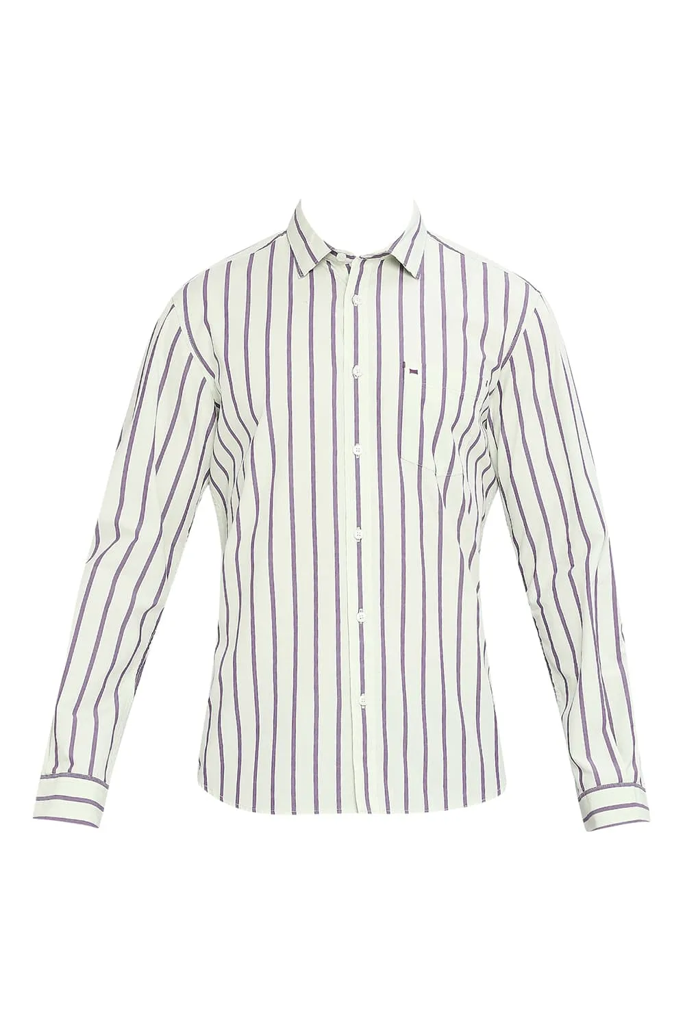 Slim Fit Cotton Stripe Shirt