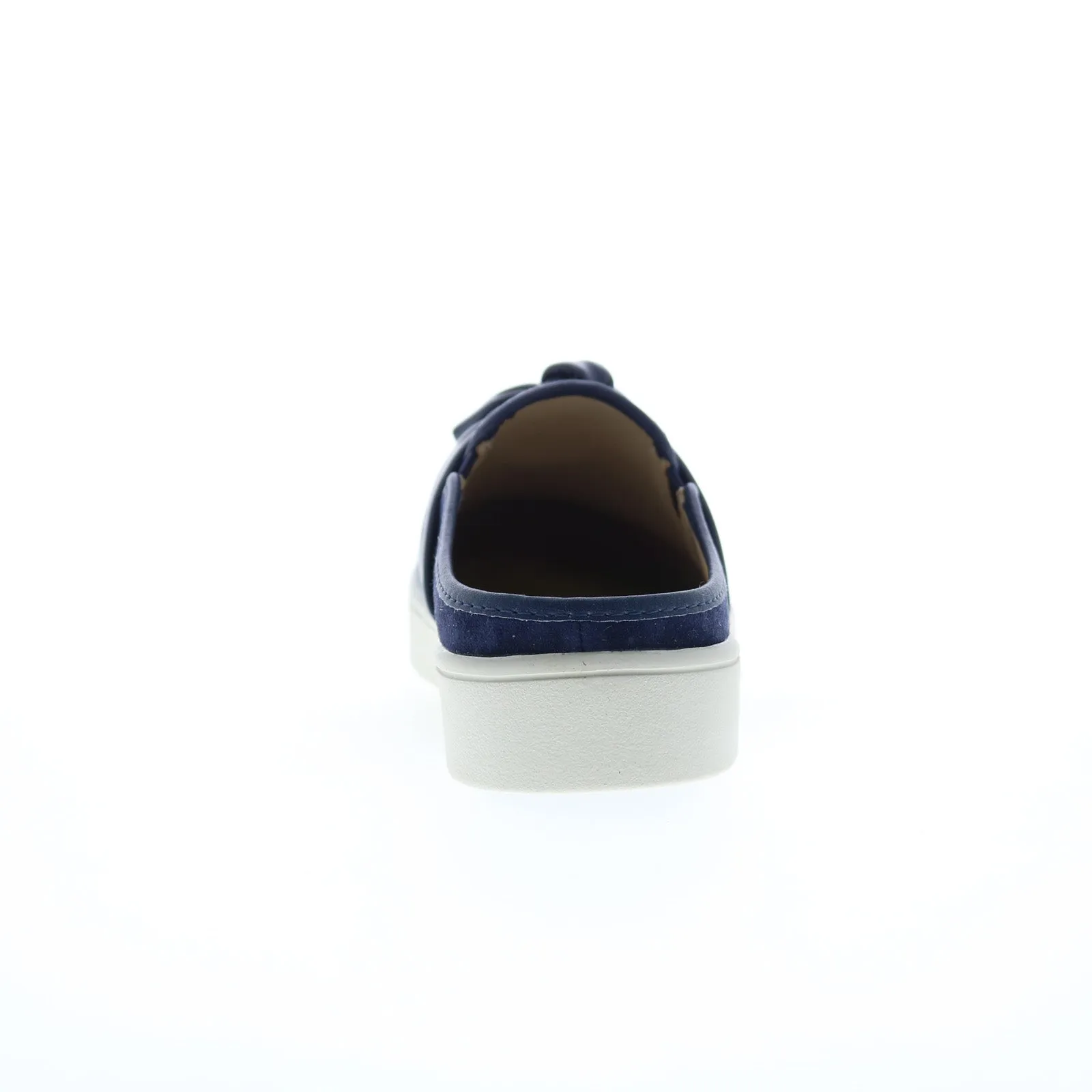 Spenco Barbados Slide SP1089PEA Womens Blue Suede Slip On Mule Sandals Shoes
