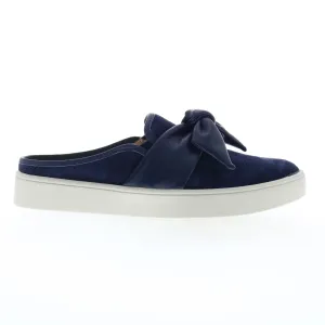 Spenco Barbados Slide SP1089PEA Womens Blue Suede Slip On Mule Sandals Shoes