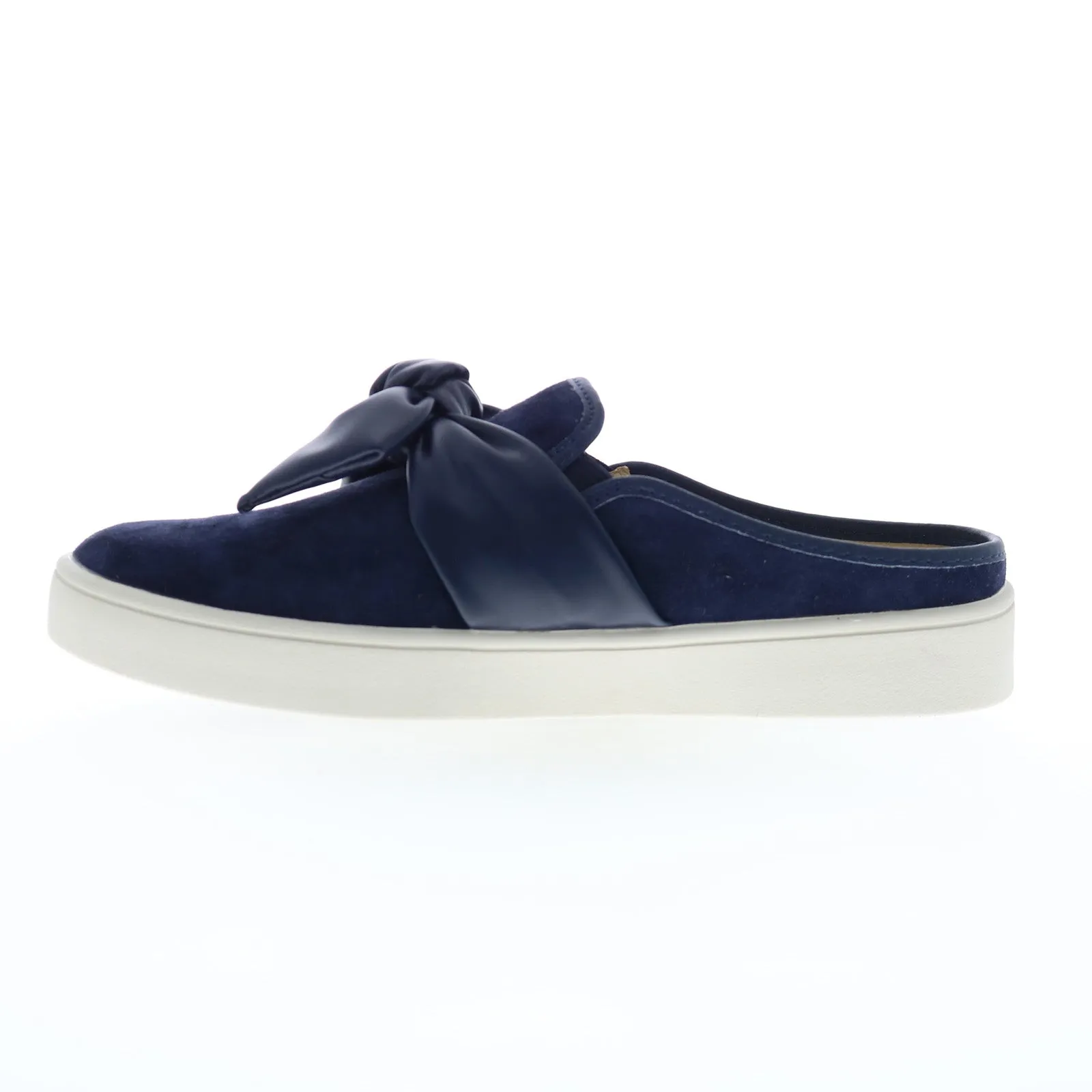 Spenco Barbados Slide SP1089PEA Womens Blue Suede Slip On Mule Sandals Shoes