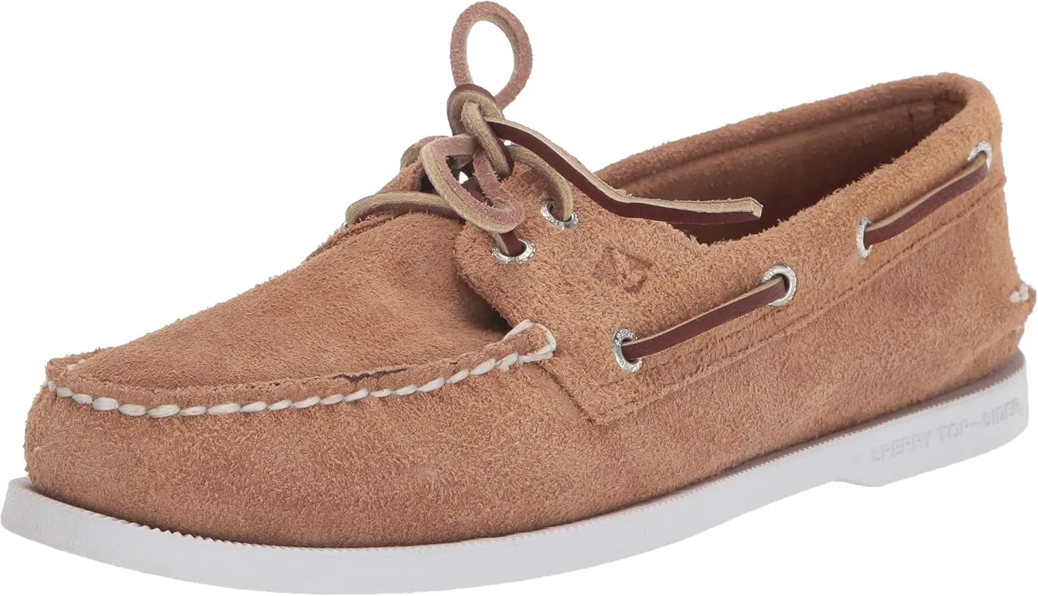 Sperry Men's Authentic Original 2-Eye Boat Shoe, Tan Suede, 10