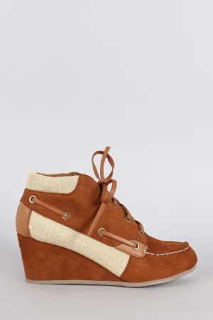 Suede Hassle-free Boat Wedge Direct shipping Booties Bamboo