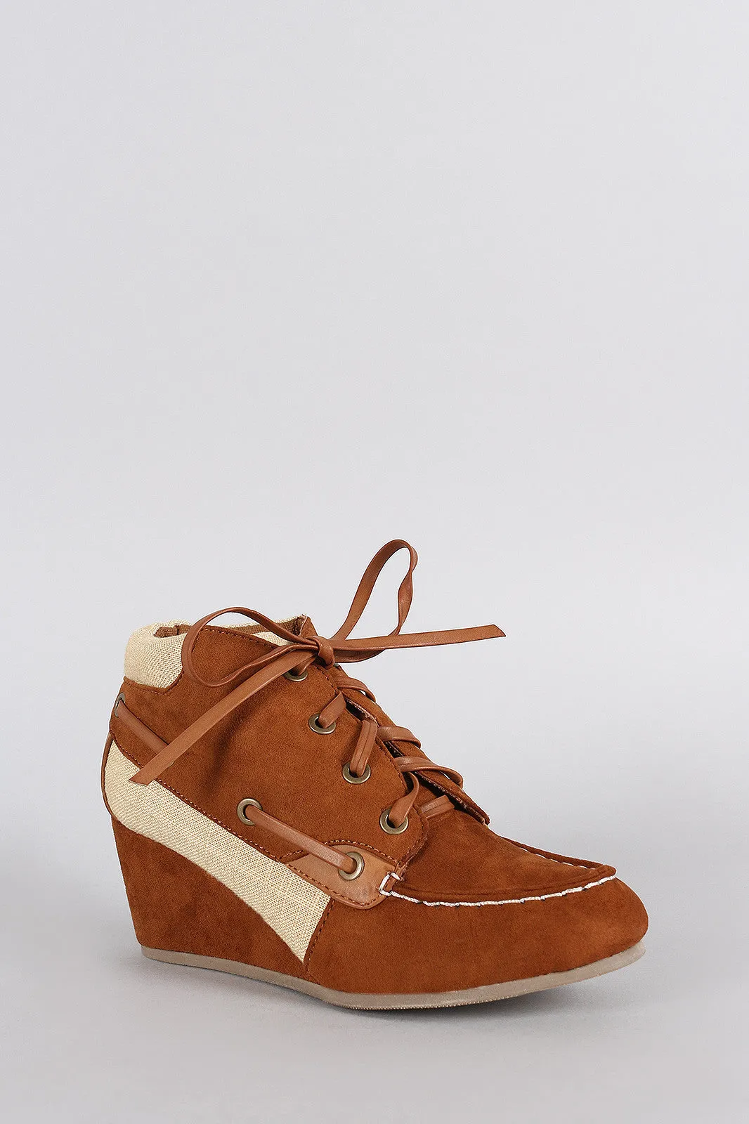 Suede Hassle-free Boat Wedge Direct shipping Booties Bamboo