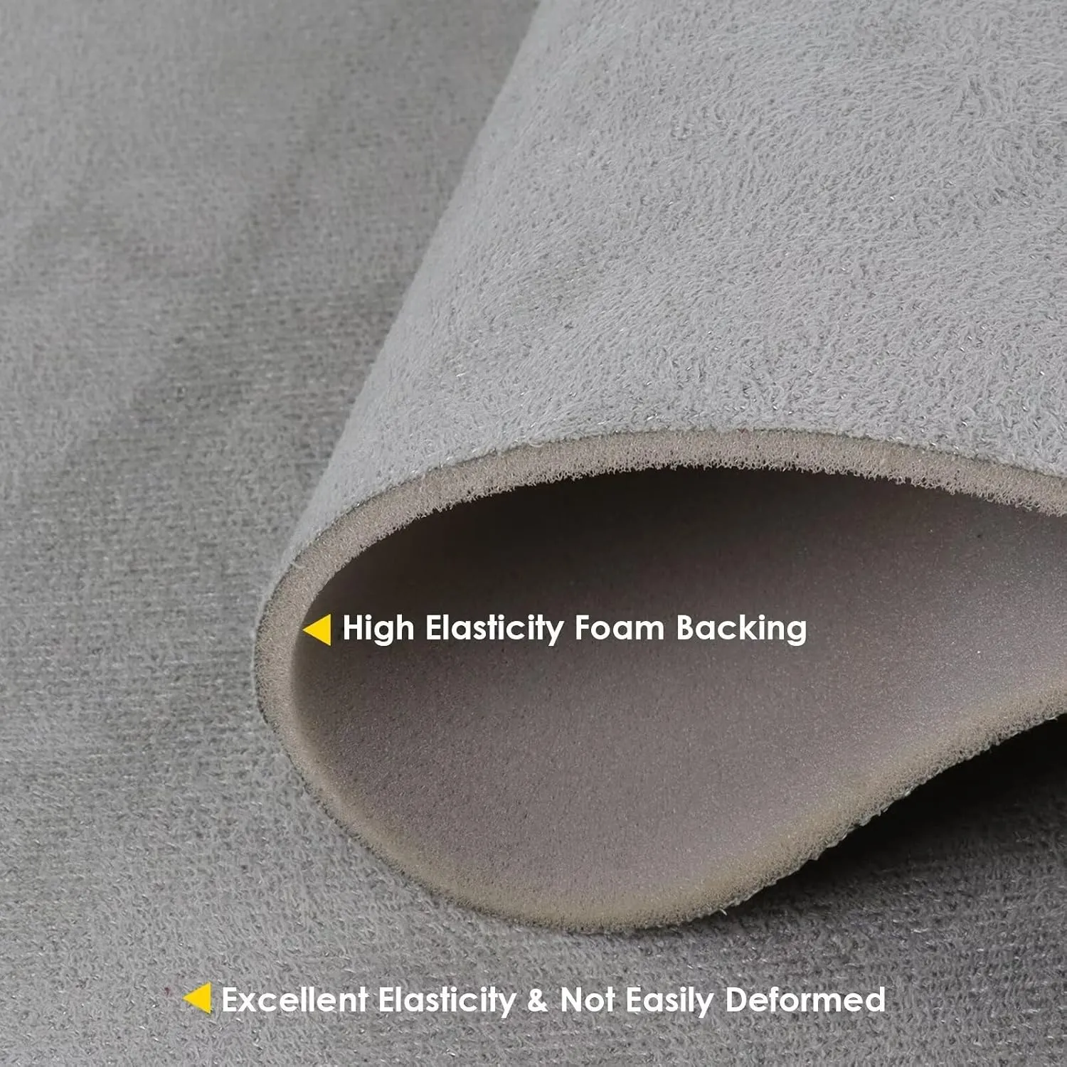 Suede Headliner with Foam Backed Fabric 60" Width, Replacement Automotive RV Boat Marine Interiors Aging/Faded/Broken Gray, 85" x 60"
