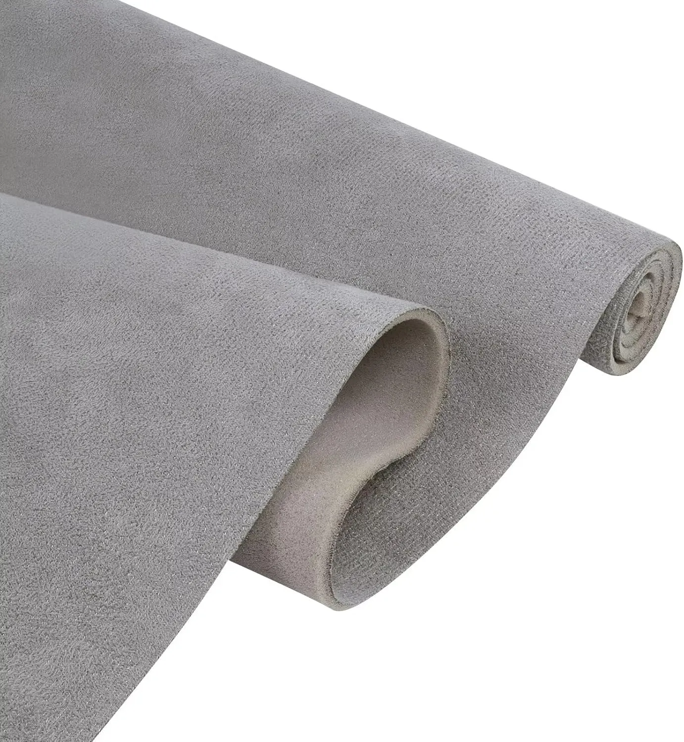 Suede Headliner with Foam Backed Fabric 60" Width, Replacement Automotive RV Boat Marine Interiors Aging/Faded/Broken Gray, 85" x 60"