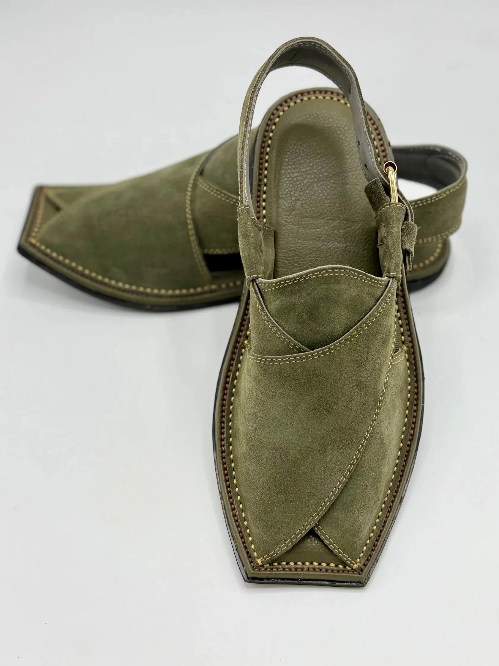T-Shape Suede Green