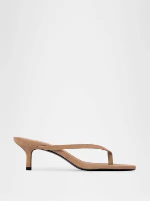 Tash suede thong slide sandals