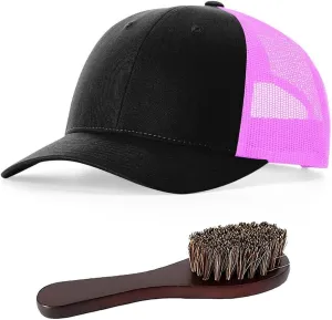 The Hat Pros | Richardson 115 Low-Profile Classic Trucker Snapback Hat Bundle with THP Hat & Clothing Brush