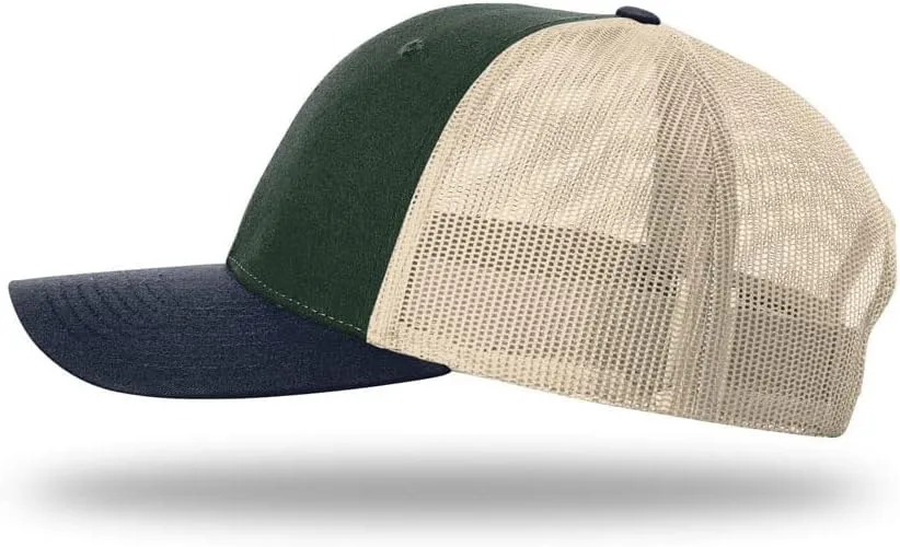 The Hat Pros | Richardson 115 Low-Profile Classic Trucker Snapback Hat Bundle with THP Hat & Clothing Brush