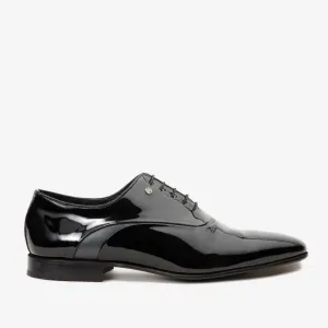 The Paris Black Patent Plain Toe Oxford Men Shoe  Final Sale!