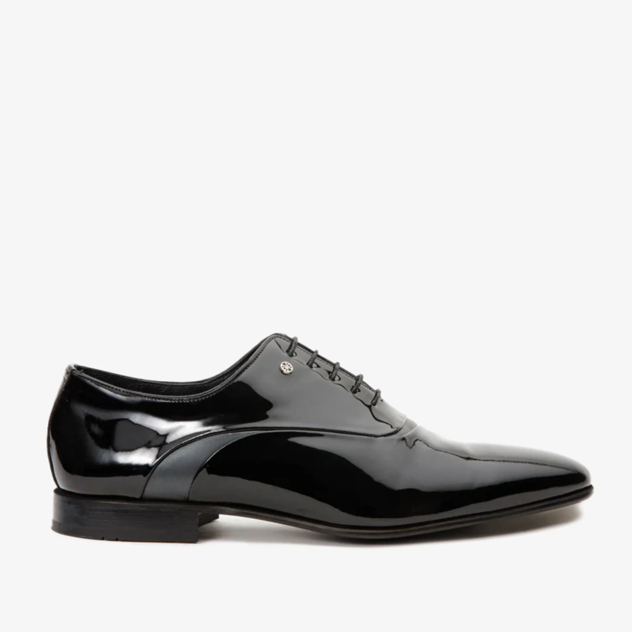 The Paris Black Patent Plain Toe Oxford Men Shoe  Final Sale!