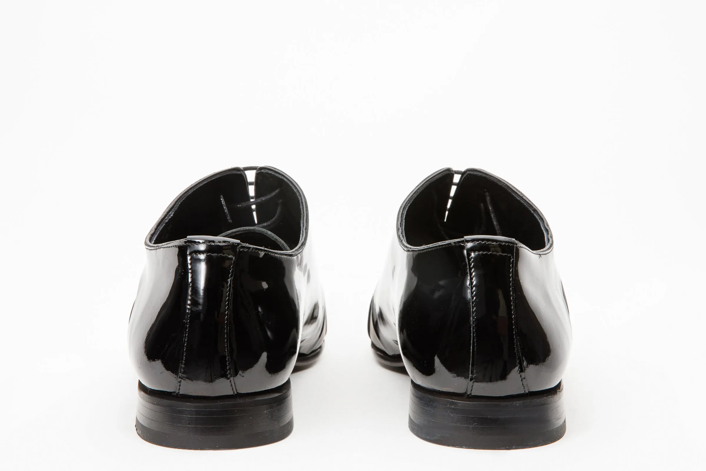 The Paris Black Patent Plain Toe Oxford Men Shoe  Final Sale!