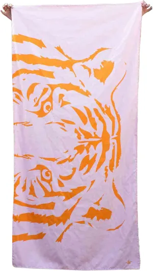 The Royal Standard Eye of The Tiger Pink and Orange 70 x 34 Inch Quick Dry Beach Towel