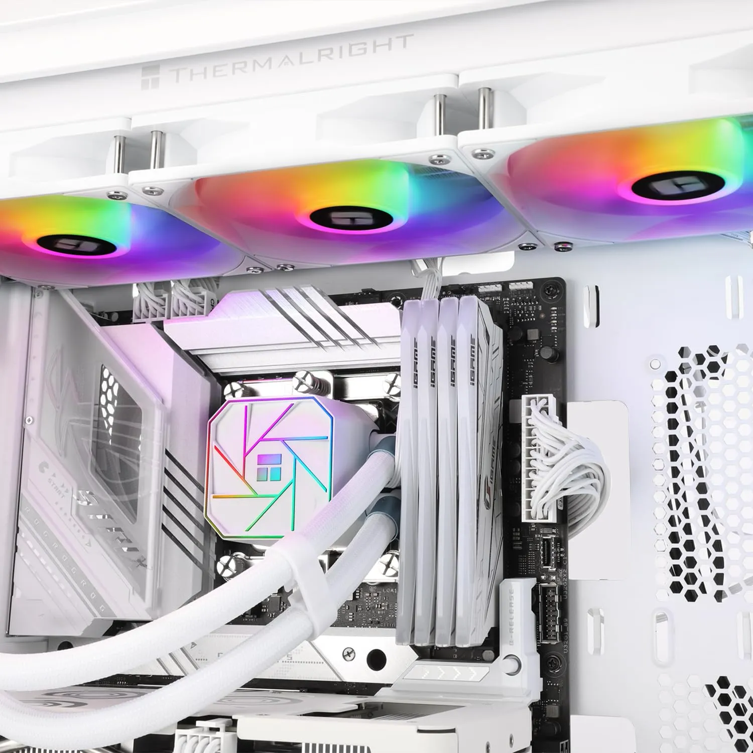 Thermalright Aqua Elite 360 White V3 Water Cooling CPU Cooler 3 PWM ARGB Fans with S-FDB Bearings,Efficient PWM Controlled Pump,for AMD/AM4/AM5, Intel LGA1150/1151/1200/2011/1700, (AE360 White V3)
