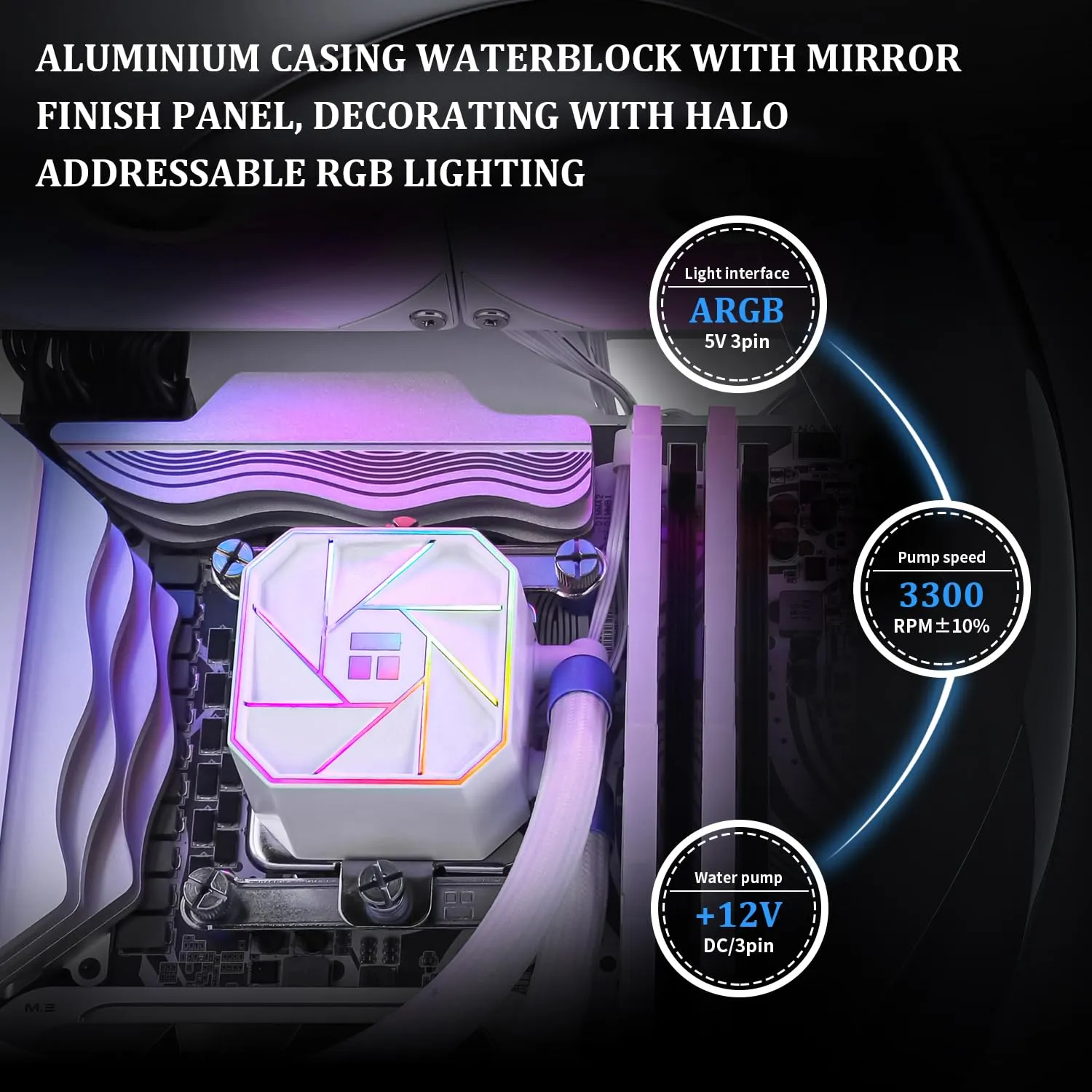 Thermalright Aqua Elite 360 White V3 Water Cooling CPU Cooler 3 PWM ARGB Fans with S-FDB Bearings,Efficient PWM Controlled Pump,for AMD/AM4/AM5, Intel LGA1150/1151/1200/2011/1700, (AE360 White V3)