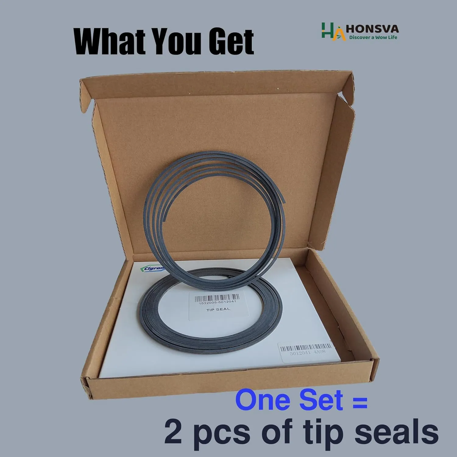 Tip Seal Replacement Kits for Leybold SCROLLVAC 15 Plus, Substitute Repair and Maintenance Kit Solution, Solid Formulated PTFE, 2 Pcs (1 Set), Grey.