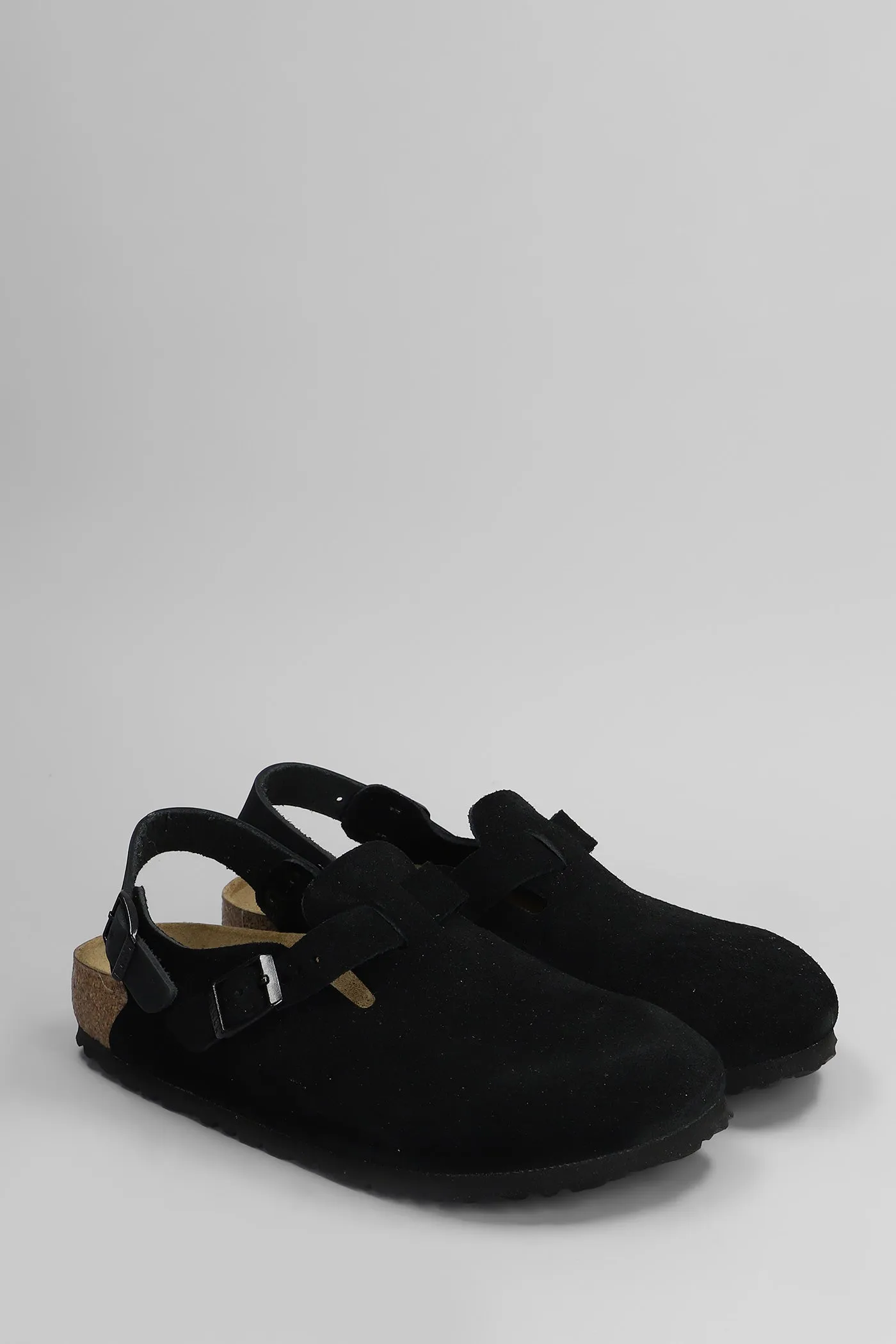 Tokio Slipper-Mule in black suede
