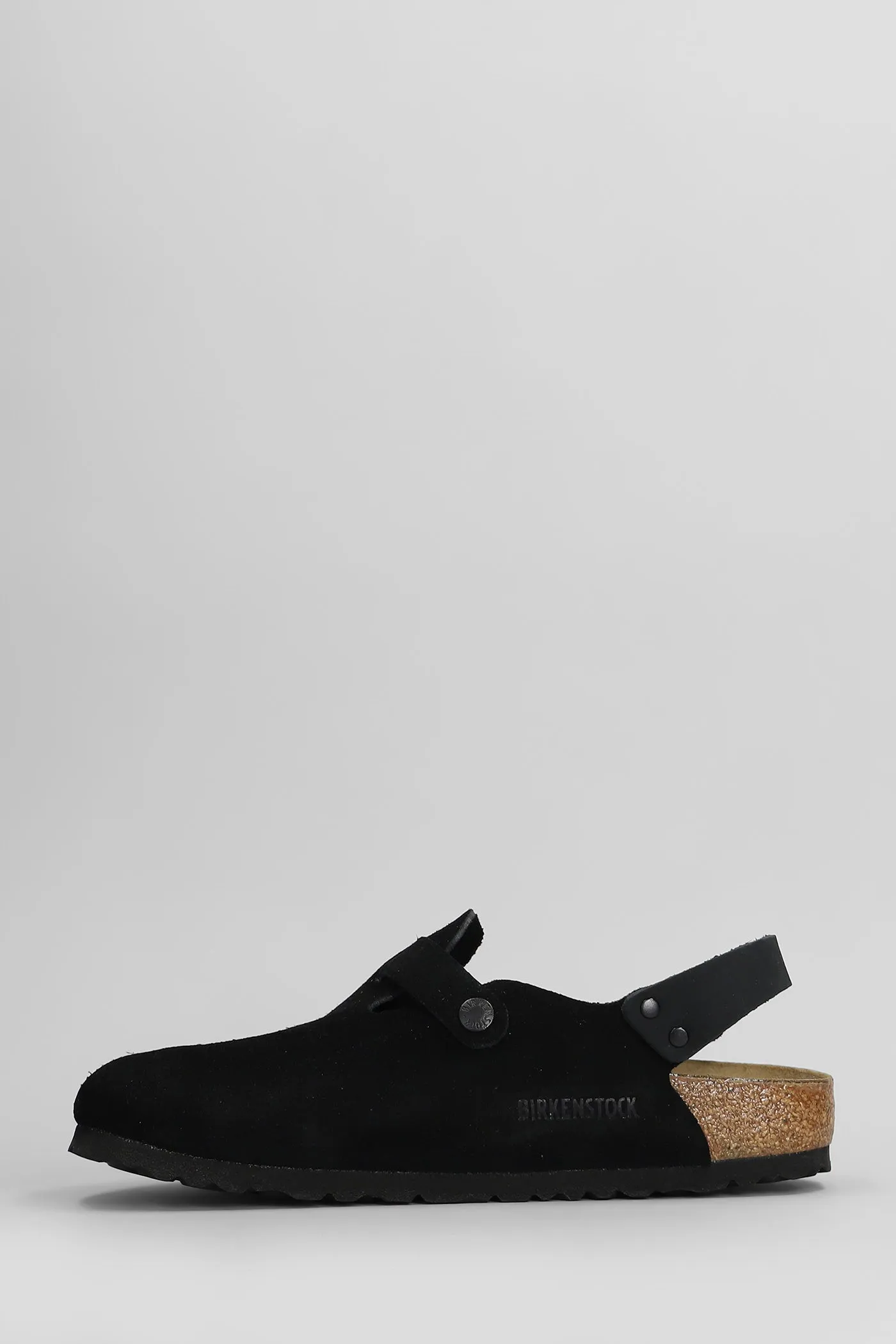 Tokio Slipper-Mule in black suede