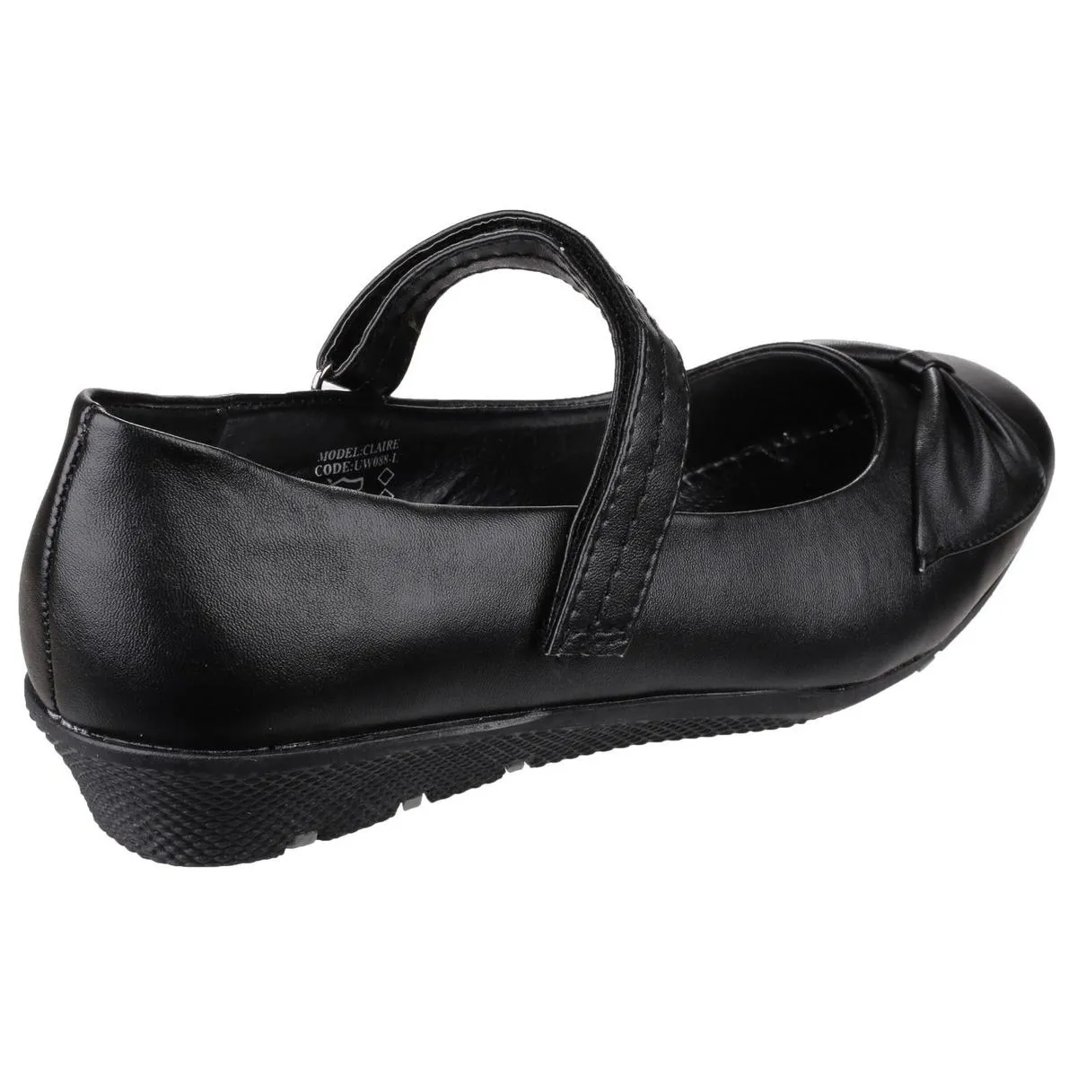 US Brass Claire Touch Fastening Bar Shoe Black
