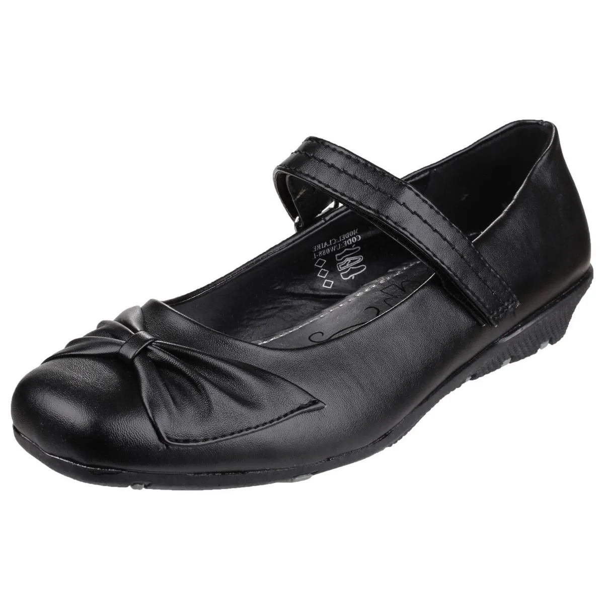 US Brass Claire Touch Fastening Bar Shoe Black
